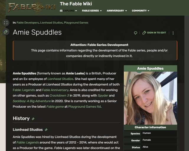 Fablebrazil's tweet image. - Com a chegada de fable finalmente quero agradecer nossa amiga AMIE @Mrs_Spuddles  Que foi a primeira desv de @fable  q deu atencao a gente na comunidade BR de FABLE 😊

Hoje ela não trabalha mais na Playgroud mas o anuncio de hoje me fez comemorar e lembrar dela com carinho !