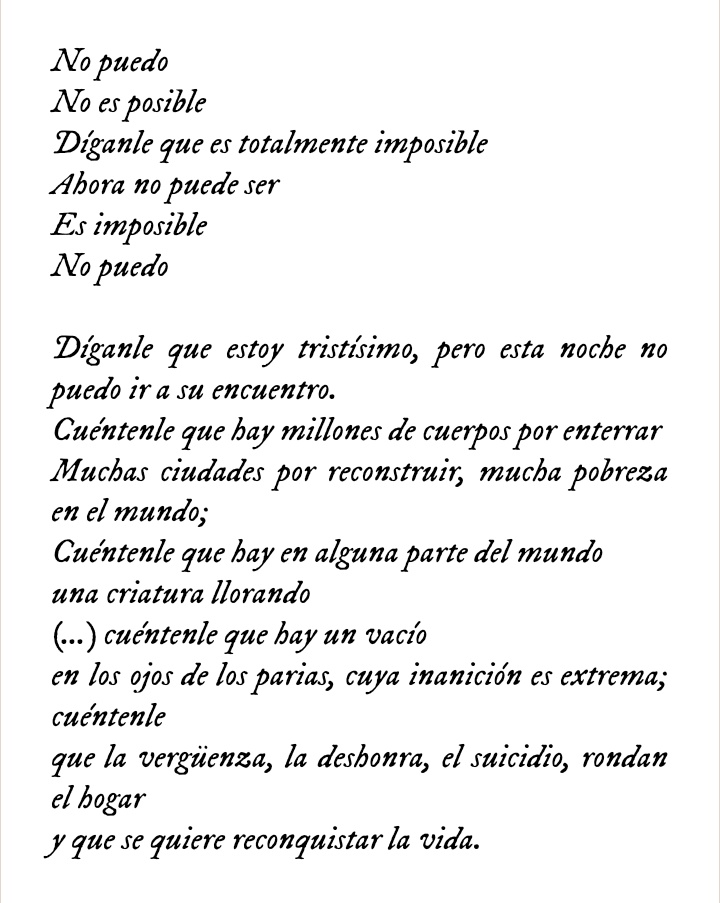exijopoetizar's tweet image. "Mensaje a la poesía" de Vinicius de Moraes