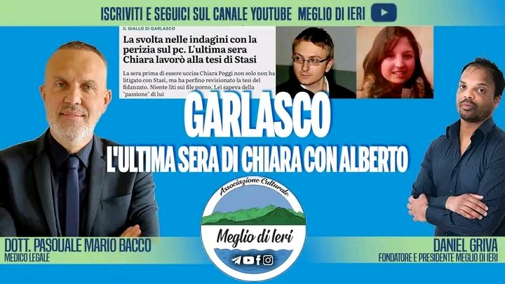 arzanicola's tweet photo. Link per seguire la diretta👇

https://t.co/dET6vYdq4B

Venerdi 9 gennaio 2026 ore 19.30 

- GARLASCO, L'ULTIMA SERA DI CHIARA CON ALBERTO 

- In diretta con il Dr. #Pasquale_Bacco, #Medico_legale

#garlasco #chiara_poggi #alberto_stasi #garlascopoli https://t.co/tu5Oke6h8n