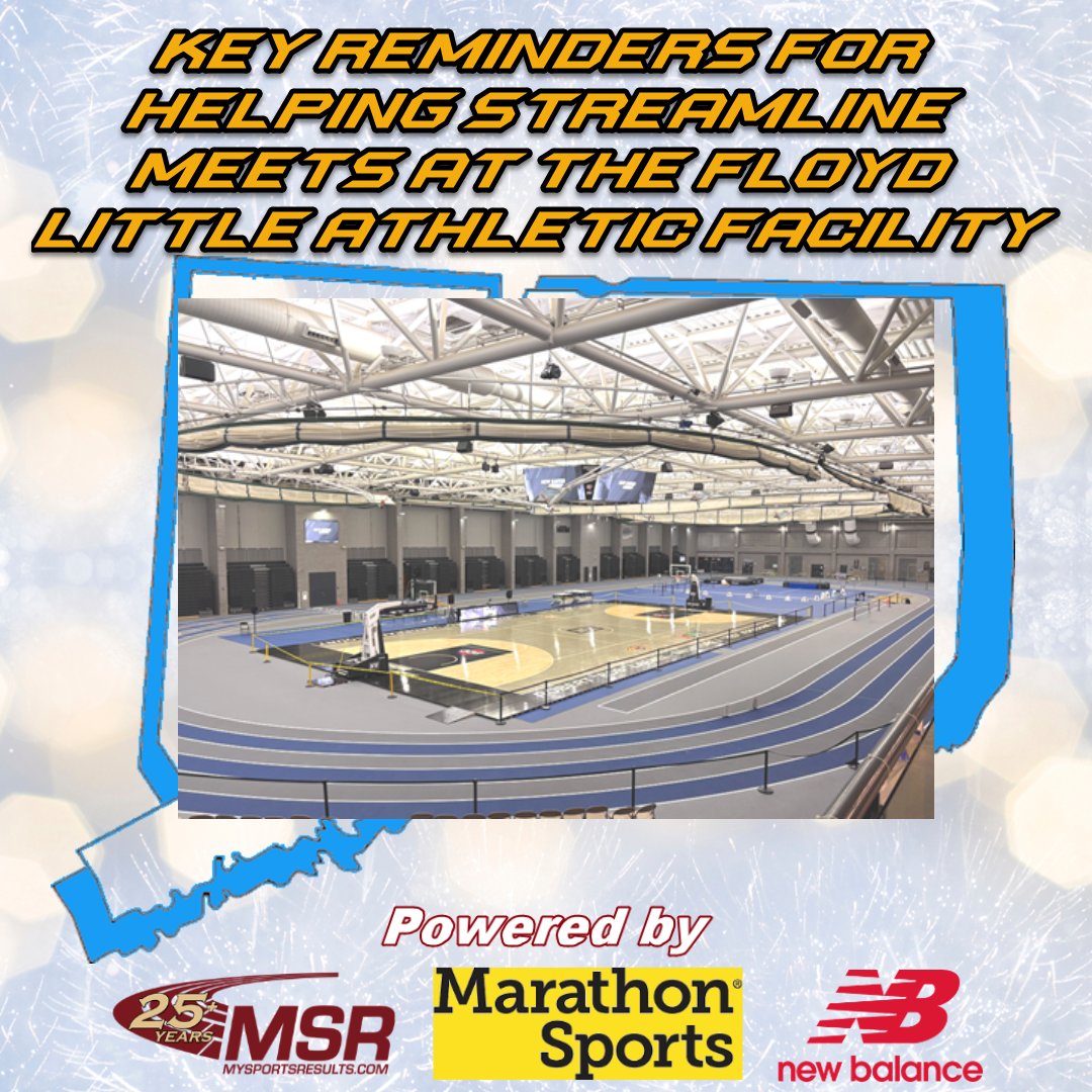 mysportsresults's tweet image. See How You Can Help Streamline Meets at the Floyd Little Athletic Facility with these Key Reminders bit.ly/3NcQfzM
@Marathon_Sports  @NBRunning @TheRunningAcad @runnerspace @DyeStat @AthleticdotNet @ciacsports @CTHSCA @GoECCAthletics @fciac @NVL_Athletics…