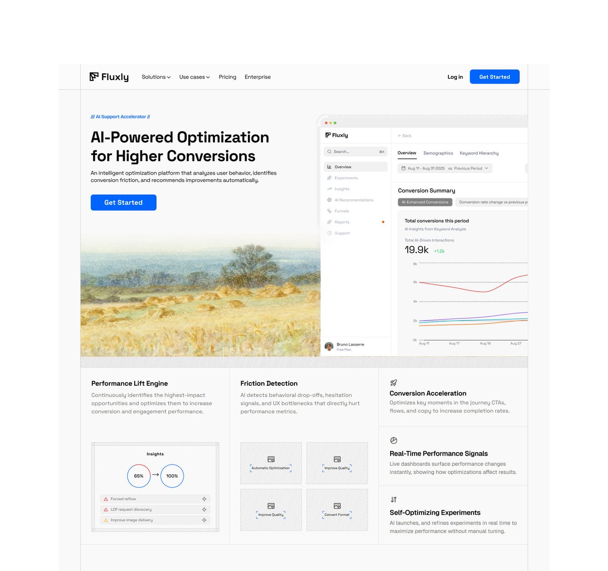 This is how a clear landing page should look.