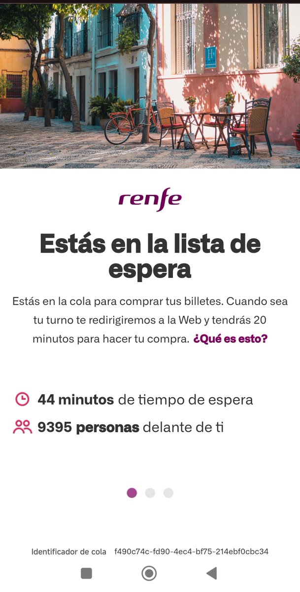Intento sacar online billetes de tren AVE y me sale esto: 44 minutos de espera y más de 9000 personas por delante para sacar el billete, además con solo un margen de 20 minutos para hacerlo.
<a href="/oscar_puente_/">Óscar Puente</a> menos tuitear y más gestionar.