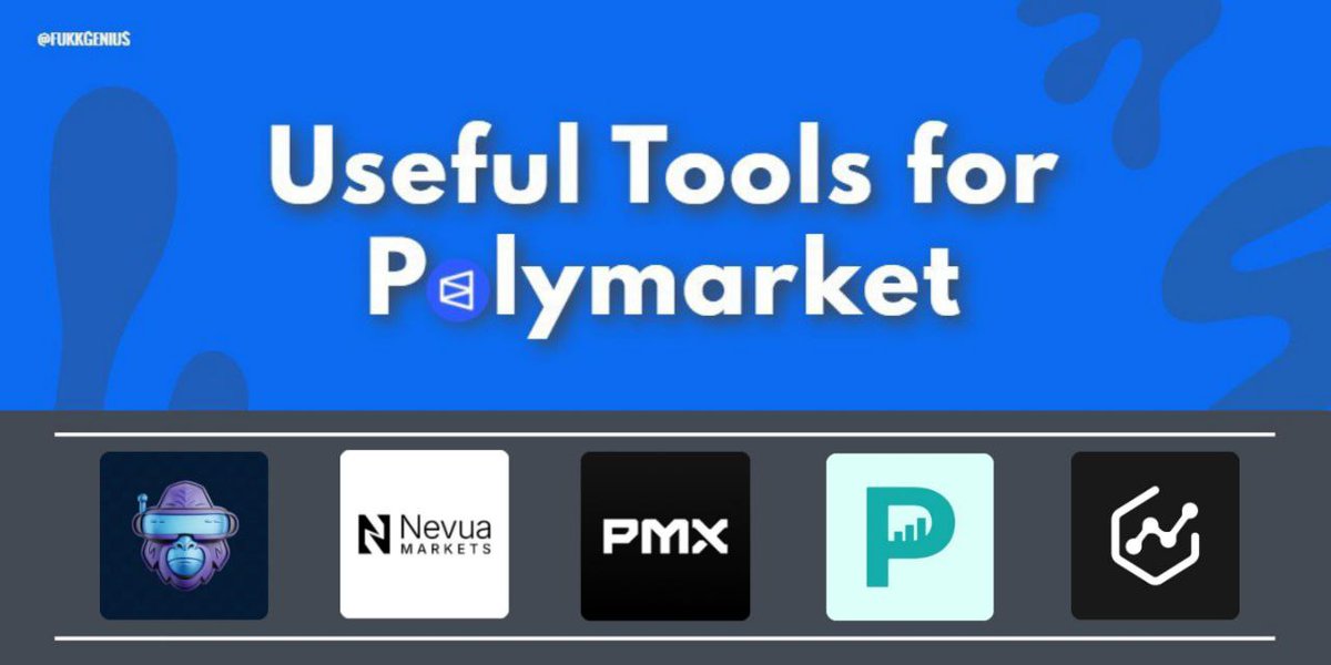 Useful Tools for Polymarket — A Complete Guide for Traders🔧

I've compiled a list of the most useful tools that will help you find insiders, track whales, arbitrage, and much more

This isn't just a list — with brief descriptions of why they're awesome

Bookmark this, it'll save