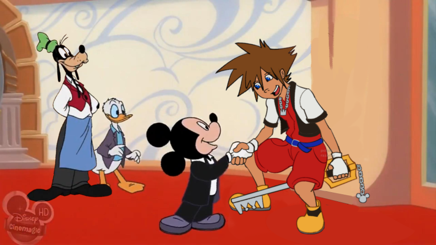 pollokima's tweet image. SO THATS WHO HE WAS i had a rlly faint memory of seeing sora in some cartoon but i had no idea it was him #houseofmouse #kingdomhearts