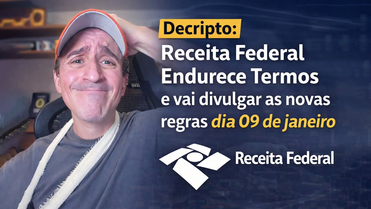 InvDigitais's tweet photo. Só noticia boa😑
Decripto: Receita Federal Endurece Termos e vai divulgar as novas regras dia 09 de janeiro
https://t.co/ihGs1sCwD4 https://t.co/OwEXdUwGFE