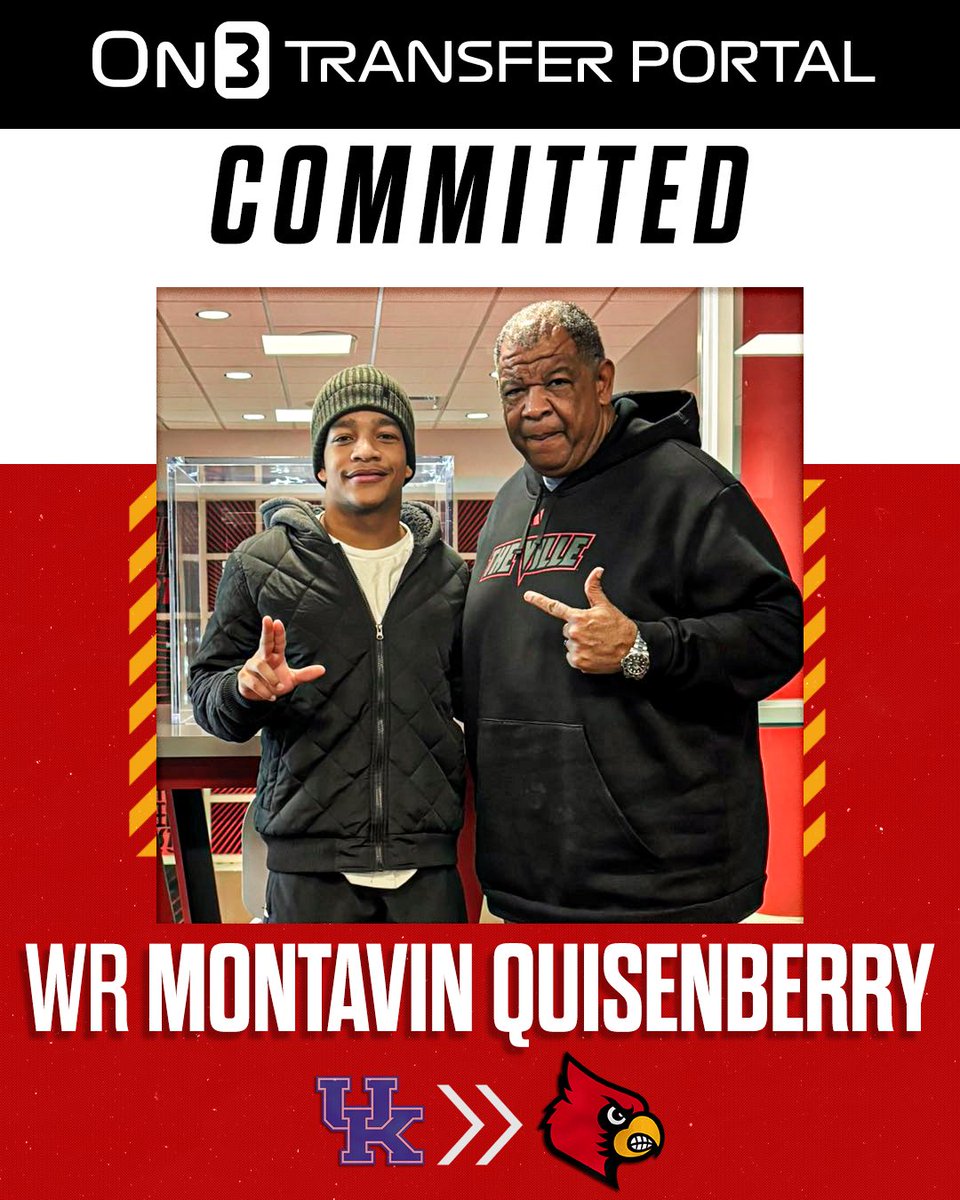 BREAKING: Kentucky transfer WR Montavin Quisenberry has committed to Louisville🔴⚫️

on3.com/news/kentucky-…