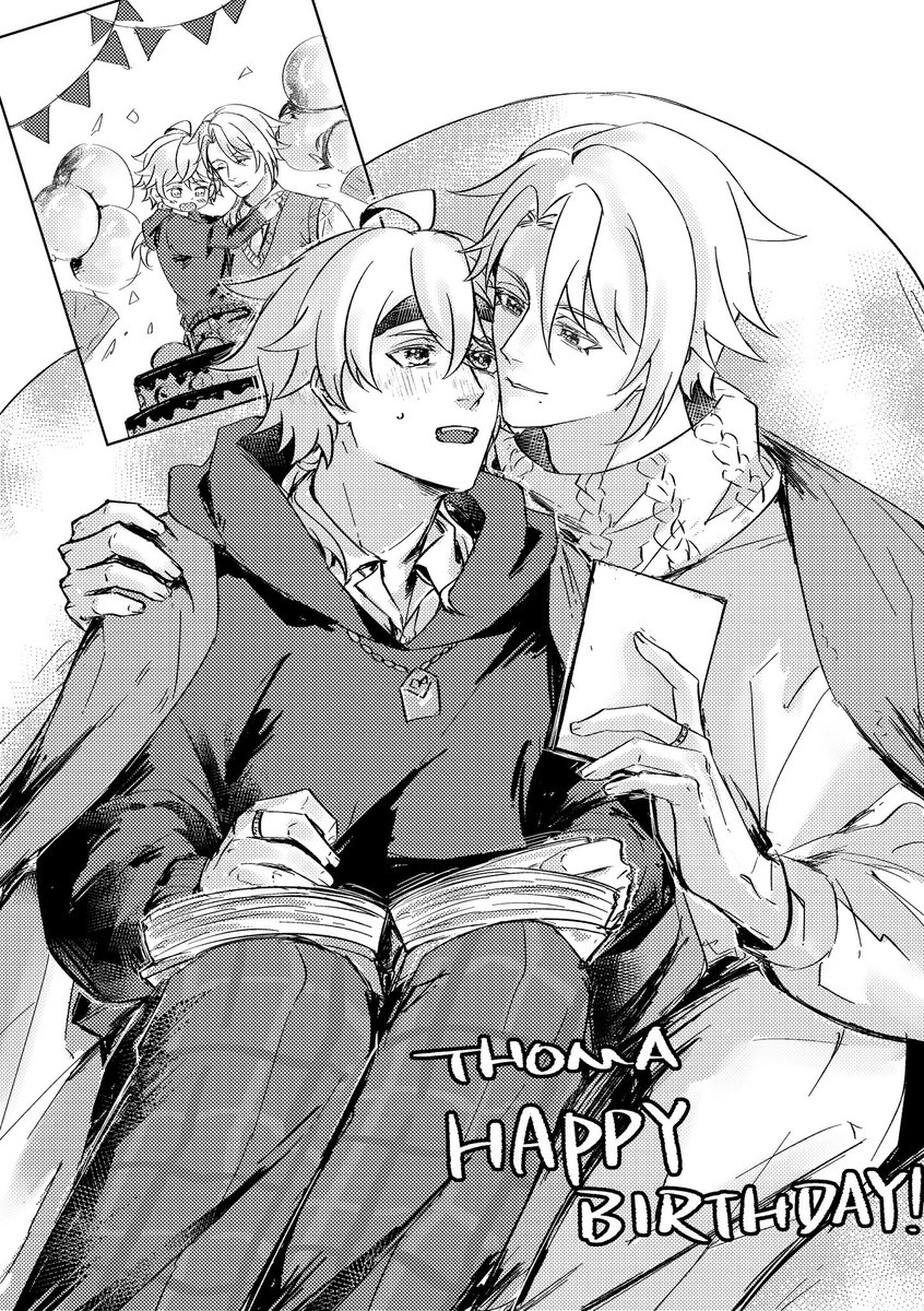 lalirit's tweet image. #ayathoma

happy birthday to Thoma！！🎂

it's modern society AU
