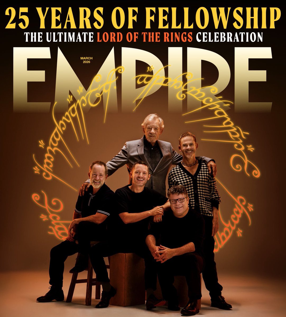 Filmzlap's tweet image. ปกนี้น่าเก็บมากกกก Empire ฉบับใหม่ จับแก๊งมิดเดิลเอิร์ธ Ian McKellen, Sean Astin, Elijah Wood, Dominic Monaghan, Billy Boyd มาเจอกันอีกครั้งในวาระฉลองครบรอบ 25 ปี The Lord of the Rings: The Fellowship of the Rings

#TheLordoftheRings
#Empire