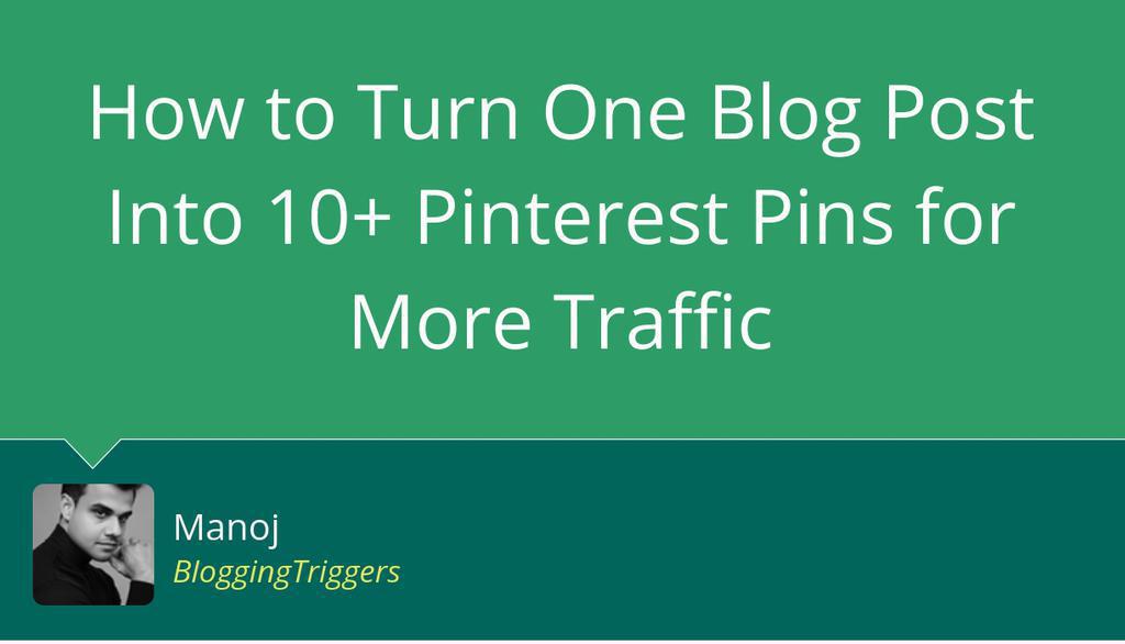 DigitahHQ's tweet image. How to Turn One Blog Post Into 10+ Pinterest Pins for More Traffic #Pinterest #WebsiteTraffic  #BlogTraffic @HeartofManoj
lttr.ai/Am4pA