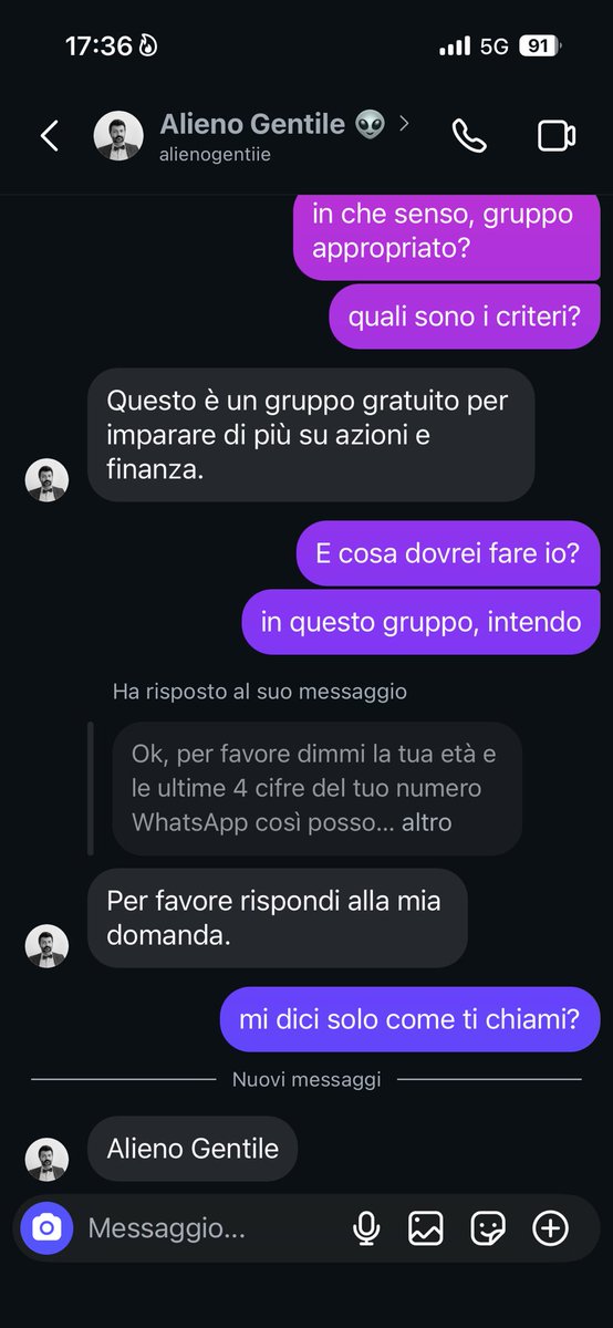Un somaro cerca di truffare le persone da Instagram con un account in cui si finge me.
Per favore fate girare, è da bloccare e segnalare, ovviamente.
Grazie a tutti