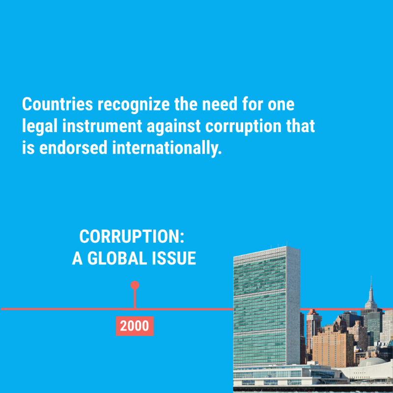 UNODC_FinCrime's tweet photo. The adoption of the United Nations Convention Against Corruption represents a historic milestone.  

It’s the world’s commitment to stand #UnitedAgainstCorruption. 

Learn more about this universal anti-corruption instrument ⬇️
