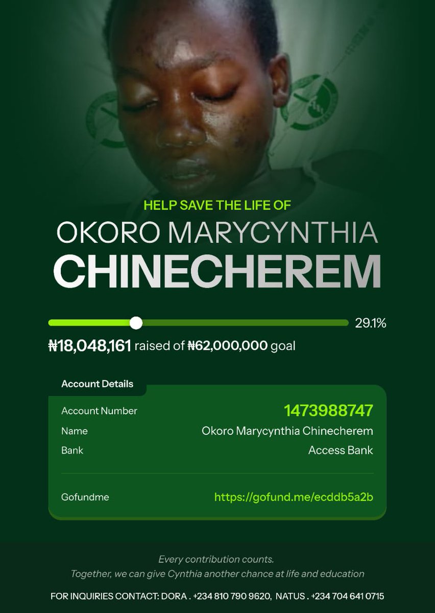 dora_theophilus's tweet image. Day 35 of asking the world to help save my sister's life. 

What we have raised so far will cover chemotherapy cycles, scans, investigations and supportive care. But the truth is, the bone marrow transplant is the real turning point, without the transplant, I'm afraid the…