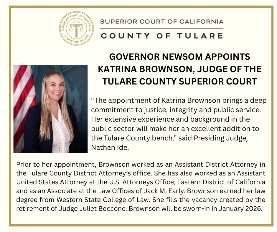 Tulare County Superior Court tweet media