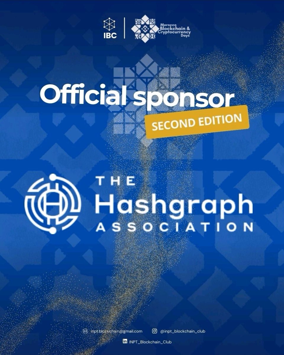 https://t.co/J7XWWM1fat #Morocco Blockchain & Cryptocurrency Days We are  honored to welcome The #Hashgraph Association as an official sponsor of  Morocco Blockchain Days 2026 (#Hedera)