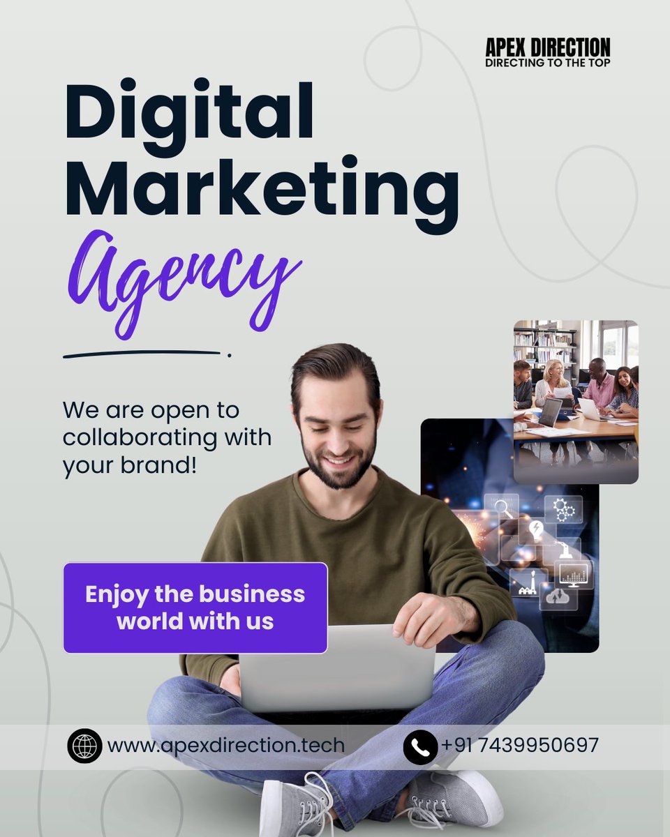 APEXdirection's tweet photo. Grow Your Brand with Apex Direction 

At Apex Direction, we are a results-driven Digital Marketing Agency dedicated to helping brands build visibility, generate leads, and grow online with confidence. 

🌐 Website: https://t.co/BRB2tg9YBL
📞 Contact: +91 7439950697
#ApexDirection https://t.co/Dw4xCsthBT