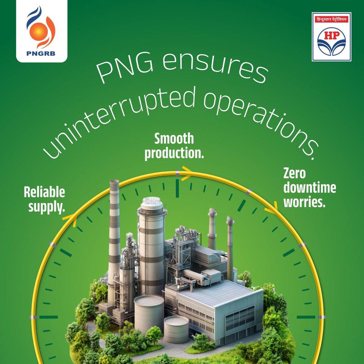 HPCL's tweet image. From consistent supply to uninterrupted operations, PNG powers industries with efficiency, reliability, and complete peace of mind — every day.

Choose Non-stop Zindagi.

@HardeepSPuri @PetroleumMin @TheSureshGopi @PNGRB_ 

#NonStopZindagi #PNG #Industries #CleanEnergy