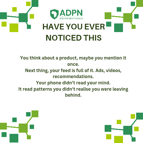 adpn_official's tweet photo. You think about something or mention it once, and suddenly your whole feed is that thing.
 “Is your phone listening to you
Most times, it’s not. It’s patterns from things you searched, liked, or paused on without noticing.
Not mind-reading. Just data doing its thing https://t.co/7rU4uVLWfu