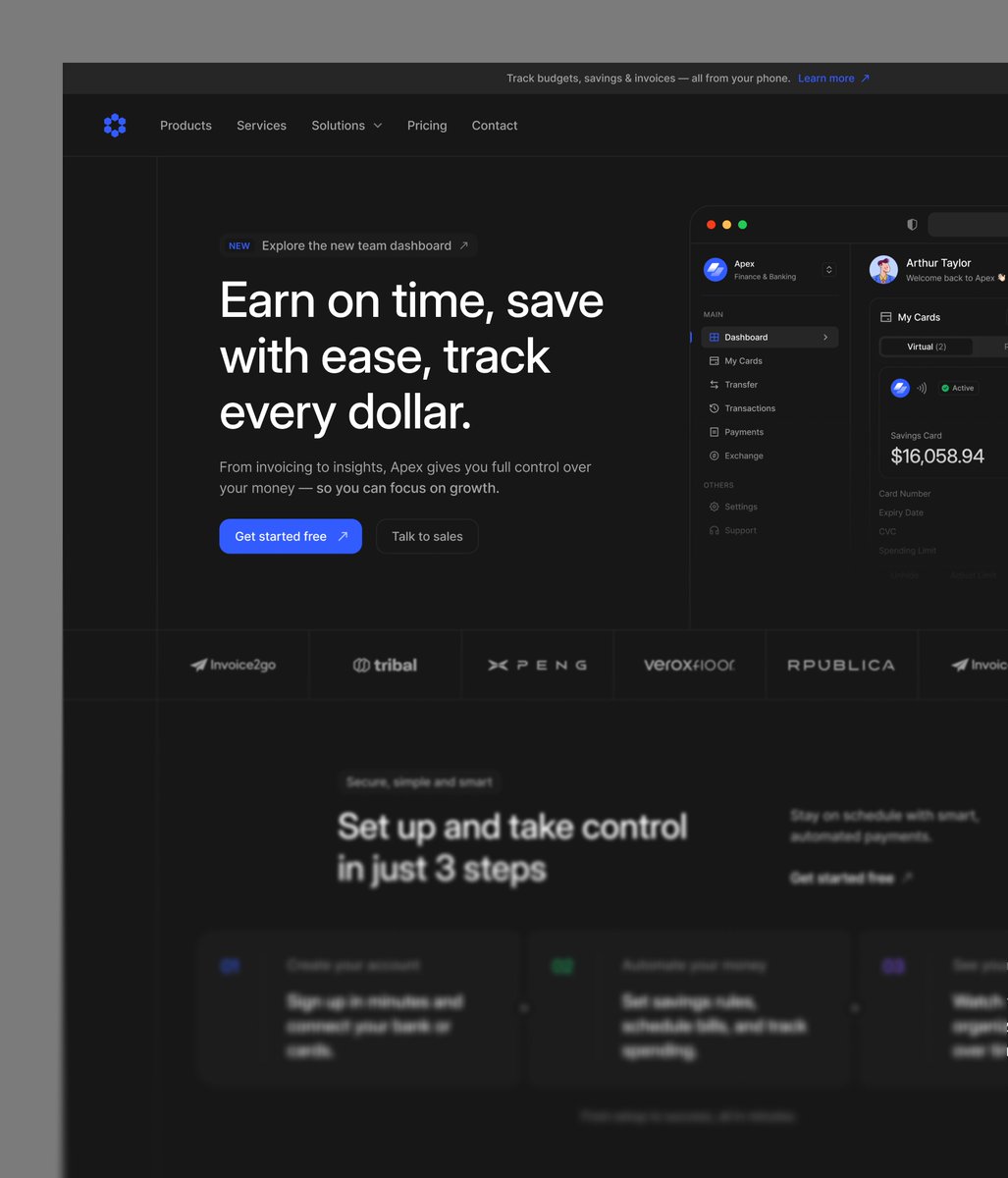 ersadwork's tweet photo. Finance landing page template ✨

w / @alignui https://t.co/Yvzd1iiCTp