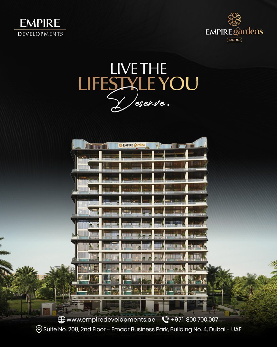 EMPDevelopments's tweet image. Escape to Your Peaceful Retreat 

Discover Empire Gardens in DLRC, where modern architecture meets resort-style living, presented by Empire Developments.

Swipe to see serene pools, stylish spaces, and your future home. 👉

#EmpireDevelopments #EmpireGardens #DLRC