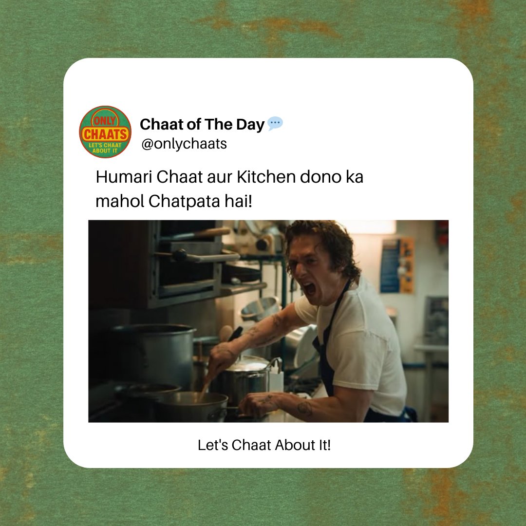 onlychaats's tweet photo. Behind every perfect chaat is a slightly unhinged chef.

#Jammu 

Order your here https://t.co/89uqtrUN6N https://t.co/5WkeXaFYTz