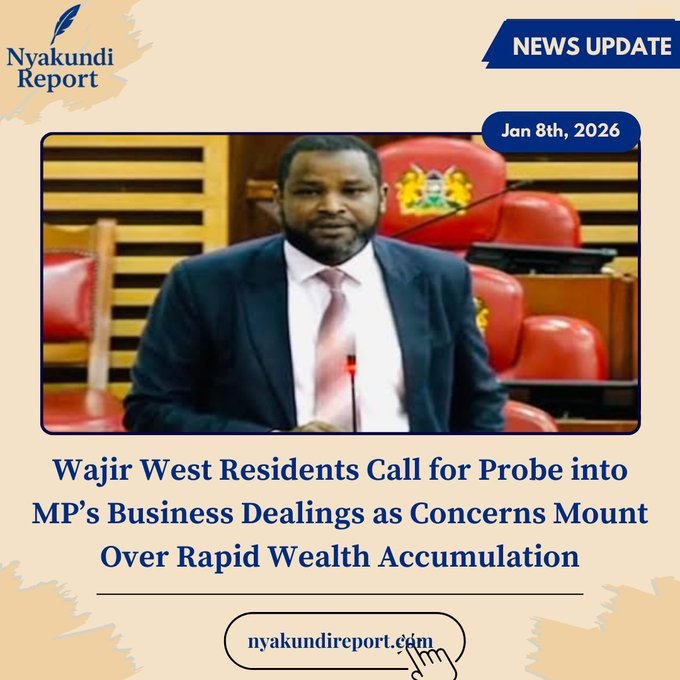 Disquiet is growing among residents in Wajir West Constituency over the conduct and priorities of their MP, Yussuf Mohamed Farah, popularly known as Yussuf Muliro, who is said to be deeply involved in the construction sector through multiple business interests that have