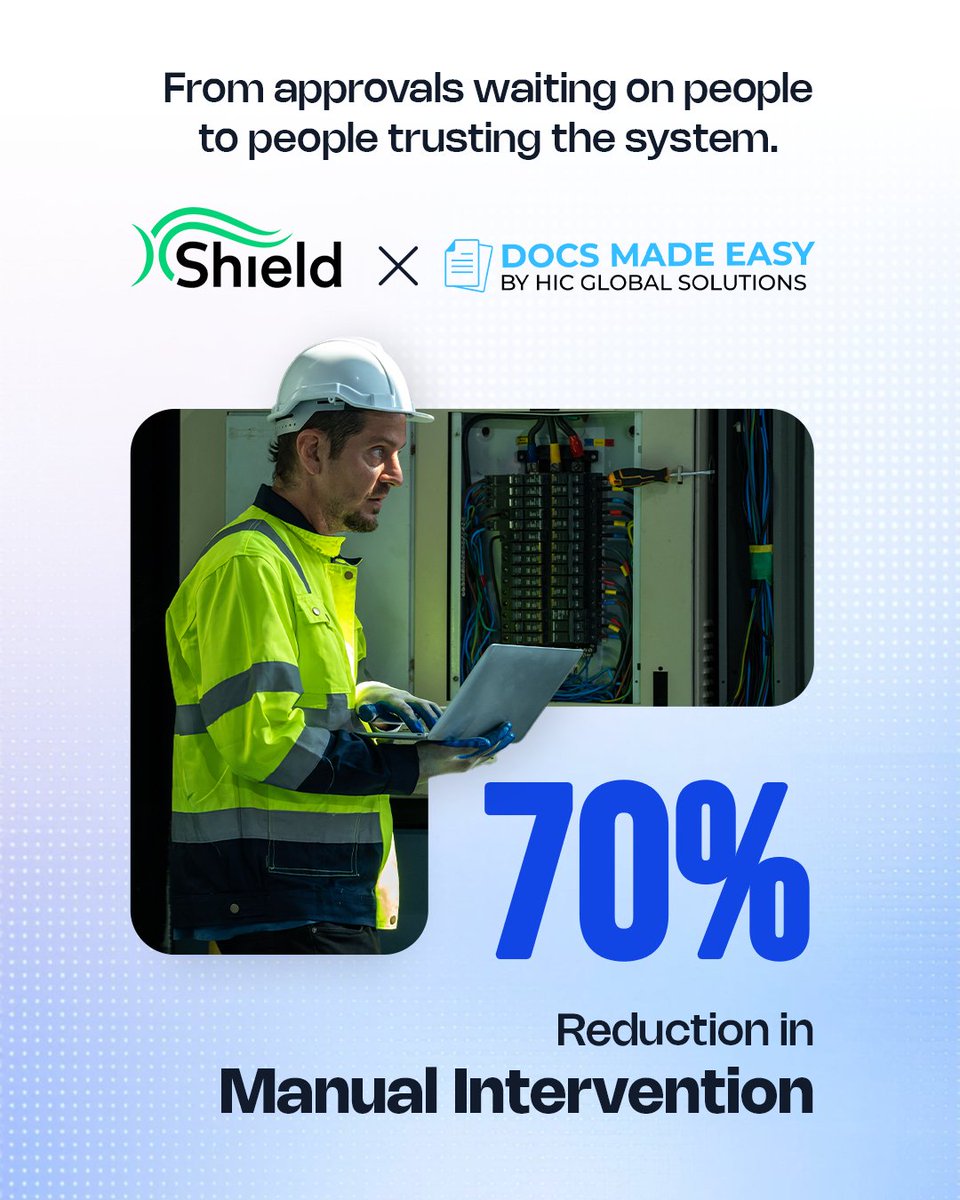 Manual approvals slow teams down. Smart automation moves them forward.

Shield Services Group partnered with Docs Made Easy to cut manual intervention by 70% and streamline critical approval workflows in <a href="/salesforce/">Salesforce</a> .

#processautomation #customerstory #docsmadeeasy
