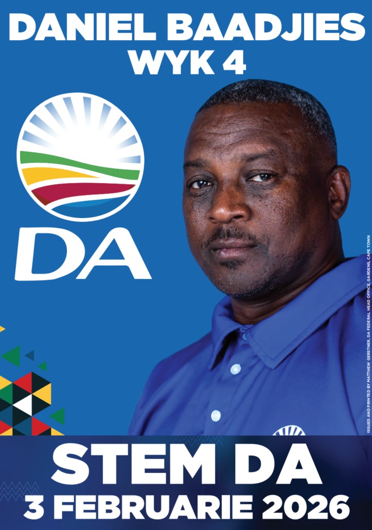 WesternCapeDA's tweet image. 📢 Mense van die lekker Langeberg Wyk 4. Is julle reg om jou kruise te maak langs die DA?

Dis tyd om agter die DA te staan en vir Daniel Baadjies te stem.

📅 Tussenverkiesing: 3 Februarie

#StemDA 🗳️