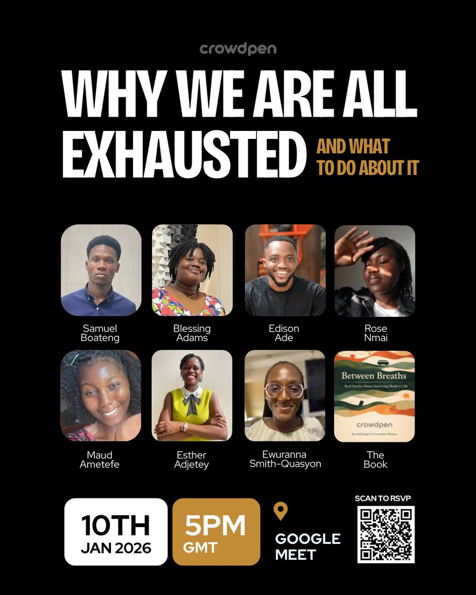 This is going down in history!
The first anthology written by Crowdpen writers🥳🥳
The first of many to come 🔥

7 amazing writers. 
17 real essays that will make you laugh, wipe off a tear drop, try new food and just give you that breath of fresh air you’ve been searching for!