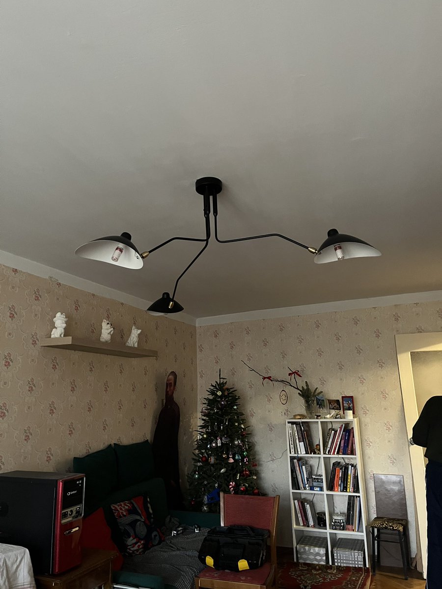 Ура! Светильник пришел в начале недели и мы наконец его повесили