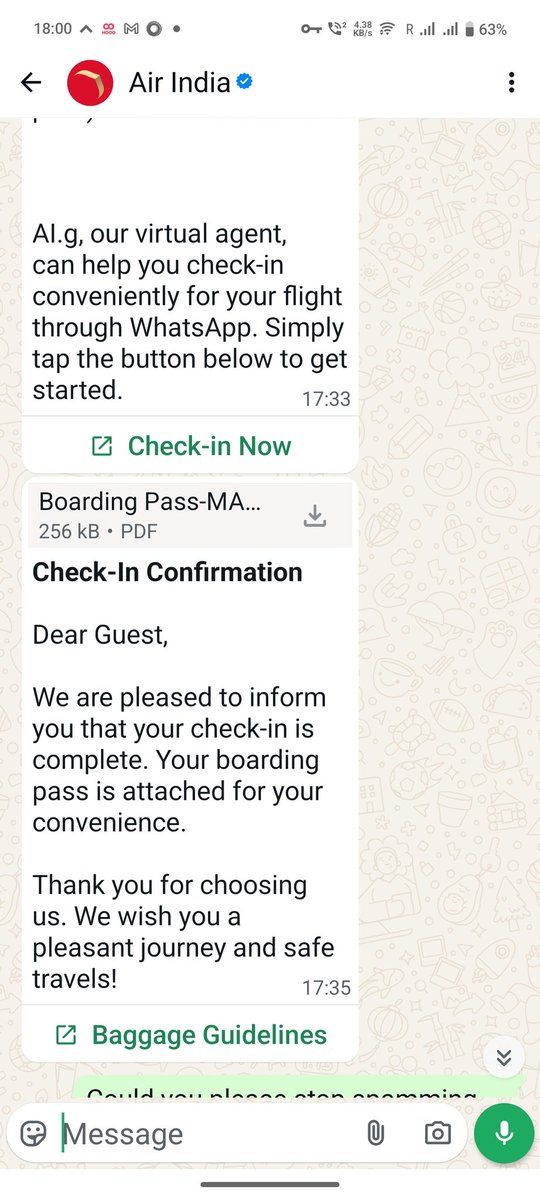 SrMogambo's tweet photo. @airindia could u plz explain, why am I getting these spam msg? And this is been happening since long? @TataCompanies plz get ur shut together. I have been complaining since long. I keep getting tickets of unknown people all the time. https://t.co/Ilj7iSI2Bc