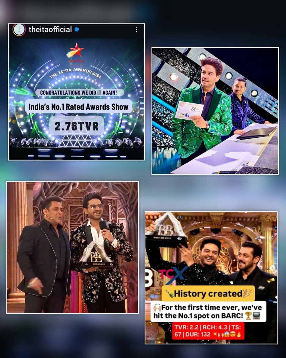 naz_maan2022's tweet photo. Indeed #GauravKhanna is 🌟King of TRP

In 2024 He Hosted  #ITA &amp; it recorded heighest TRP

In 2025 #Biggboss19 TRP created History bcoj he won in finale https://t.co/g1AfR4l8FS