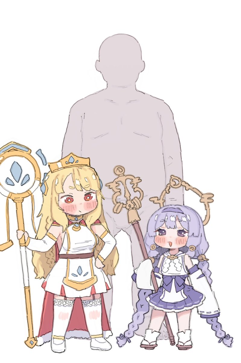 使徒ちゃんたちと教主の身長差
個人的にはこんなイメージ 