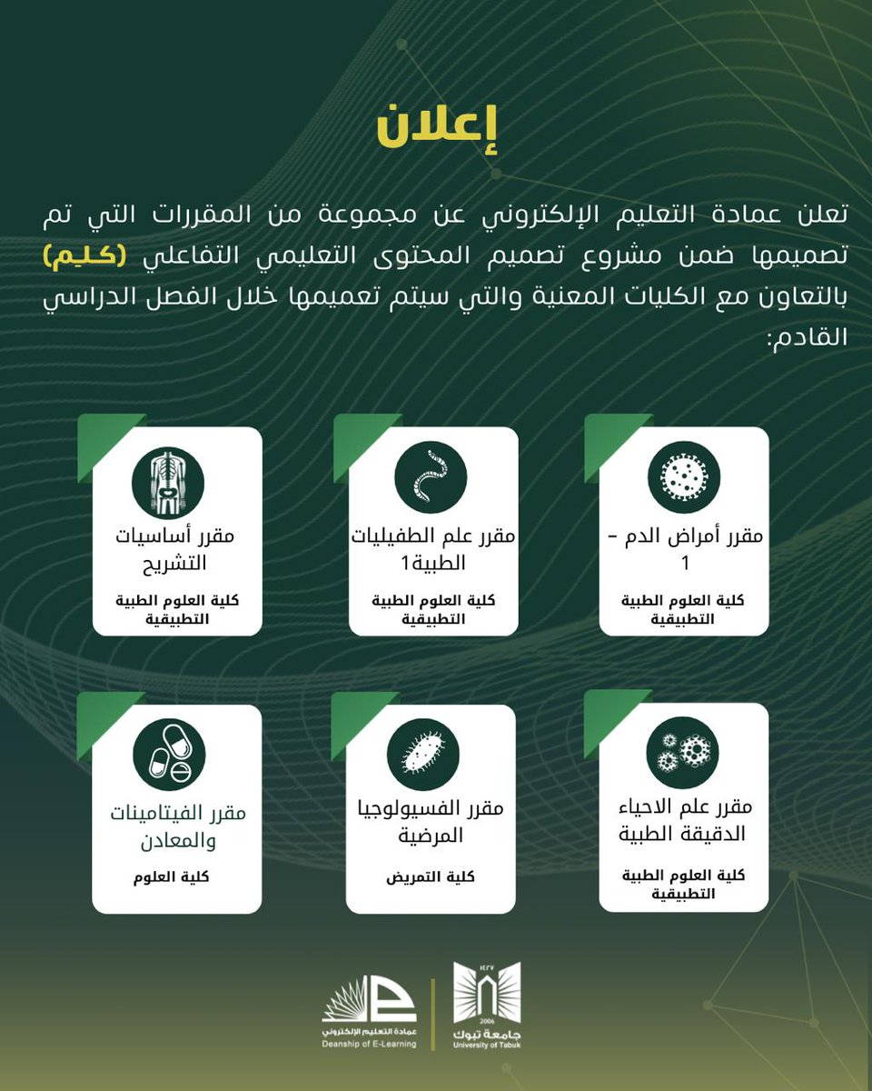 عمادة التعليم الإلكتروني في جامعة تبوك tweet media