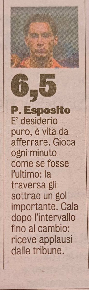 "Allora Direttore, siamo primi, ma Pio Esposito 1 gol su 40, sa già cosa fare..."

"Non si preoccupi Presidente, andiamo con la poesia: desiderio puro, VITA DA AFFERRARE!"