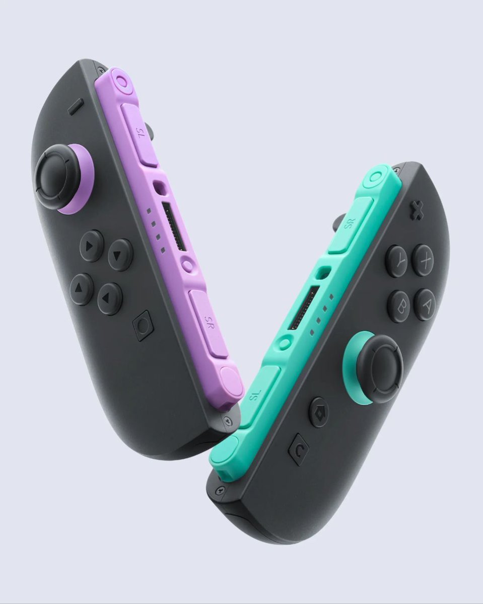 nintenleaks's tweet image. Nuevos Joy-Con oficiales para Nintendo Switch 2 de color morado claro y verde claro, se pondrán a la venta el 12 de febrero.