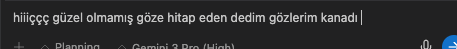 yapay zekayı zorbalamaya başladım maalesef... umarım dünyayı ele geçirince beni kölesi yapmaz