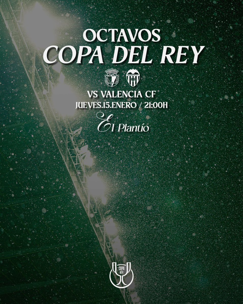 📆 Horario de los 1/8 de final de la #CopaDelReyMAPFRE 

🆚 <a href="/valenciacf/">Valencia CF</a> 
⌚ Jue. 15 de enero (21:00h)
🏟️ El Plantío  

#BurgosCFValencia 
#BurgosCF