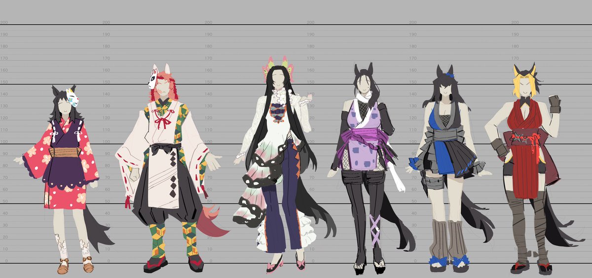 9sa9n9ku's tweet image. #DemonSlayer #kmy  #鬼滅の刃 
賽馬娘（？）paro，遊敦和部分草圖存檔。