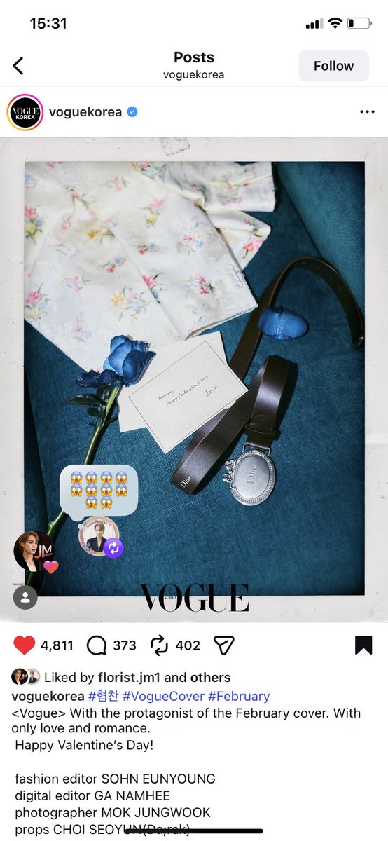 BTSGJimin1's tweet image. Jimin will be on the cover of  @voguemagazine Korea for the Valentine’s Day 💘 edition!!!

As a Jimin lover, this is seriously the best gift for me in my birthday month 😭🎁

Two days after my B day which is on the 12th of Feb

Vogue Korea posted about him twice on their story…