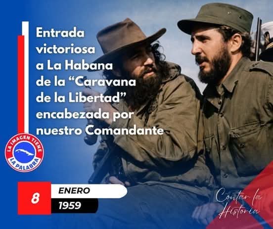 SuarezCLoreley's tweet photo. Entrada victoriosa a la Habana de la Caravana de la Libertad con Fidel al frente. #CubaViveEnSuHistoria  #Camagüey https://t.co/4HyeCaKQaP