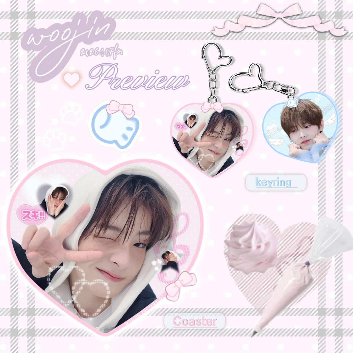 강우진 팬미팅 나눔🩵
실물 완성! 이렇게 포장해드릴게요~💗

각각의 수량은 15개이다.
당일에 장소가 발표될 것이다

마음에 드시면 RT 해주세요! 🫶🏻
교환을 원하시면 나눔댓글이나 dm으로 확인 가능하십니다~💕🐟

#강우진 #강우진팬미팅 #깡아단