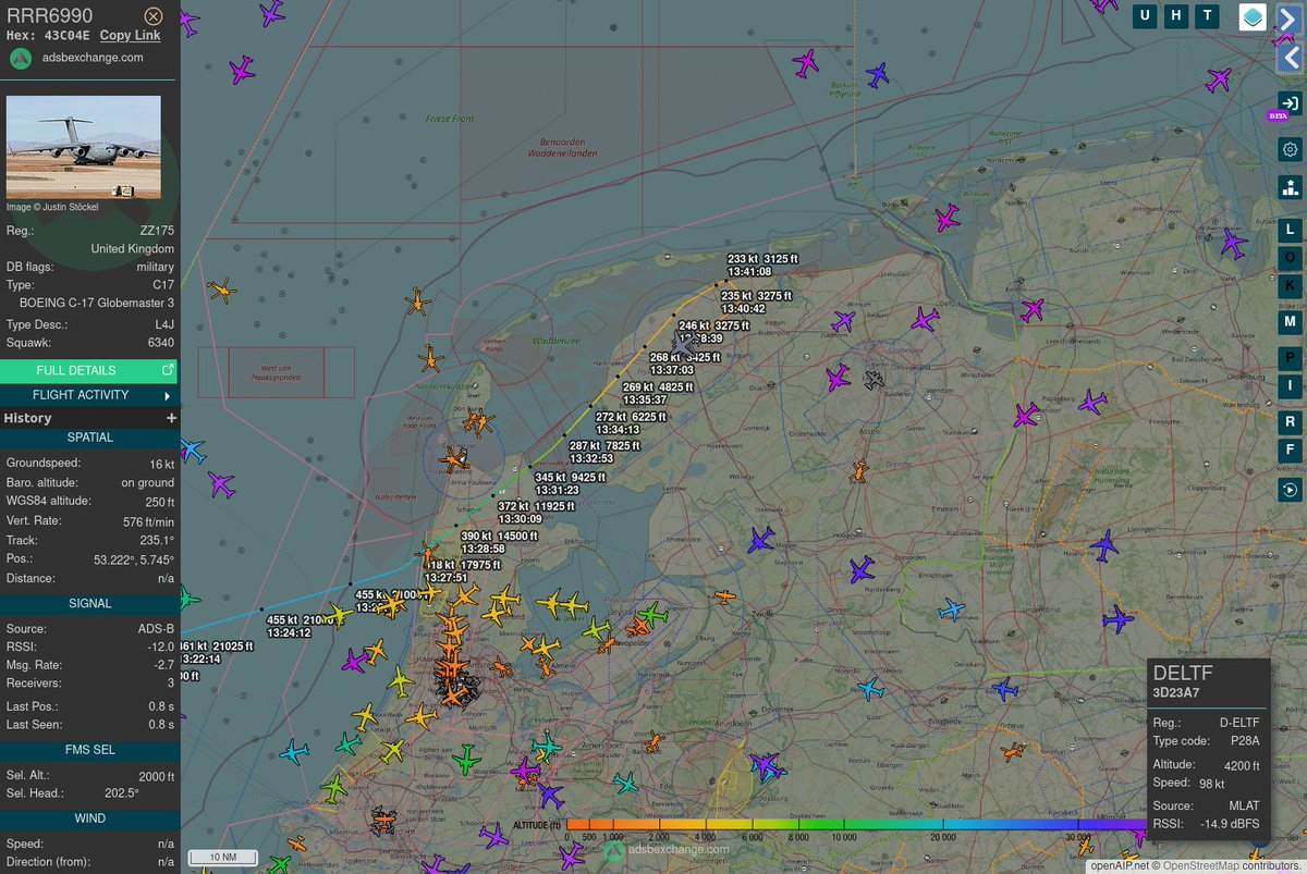 steffgroef's tweet image. C-17 vanuit RAF Brize Norton is geland op Leeuwarden.