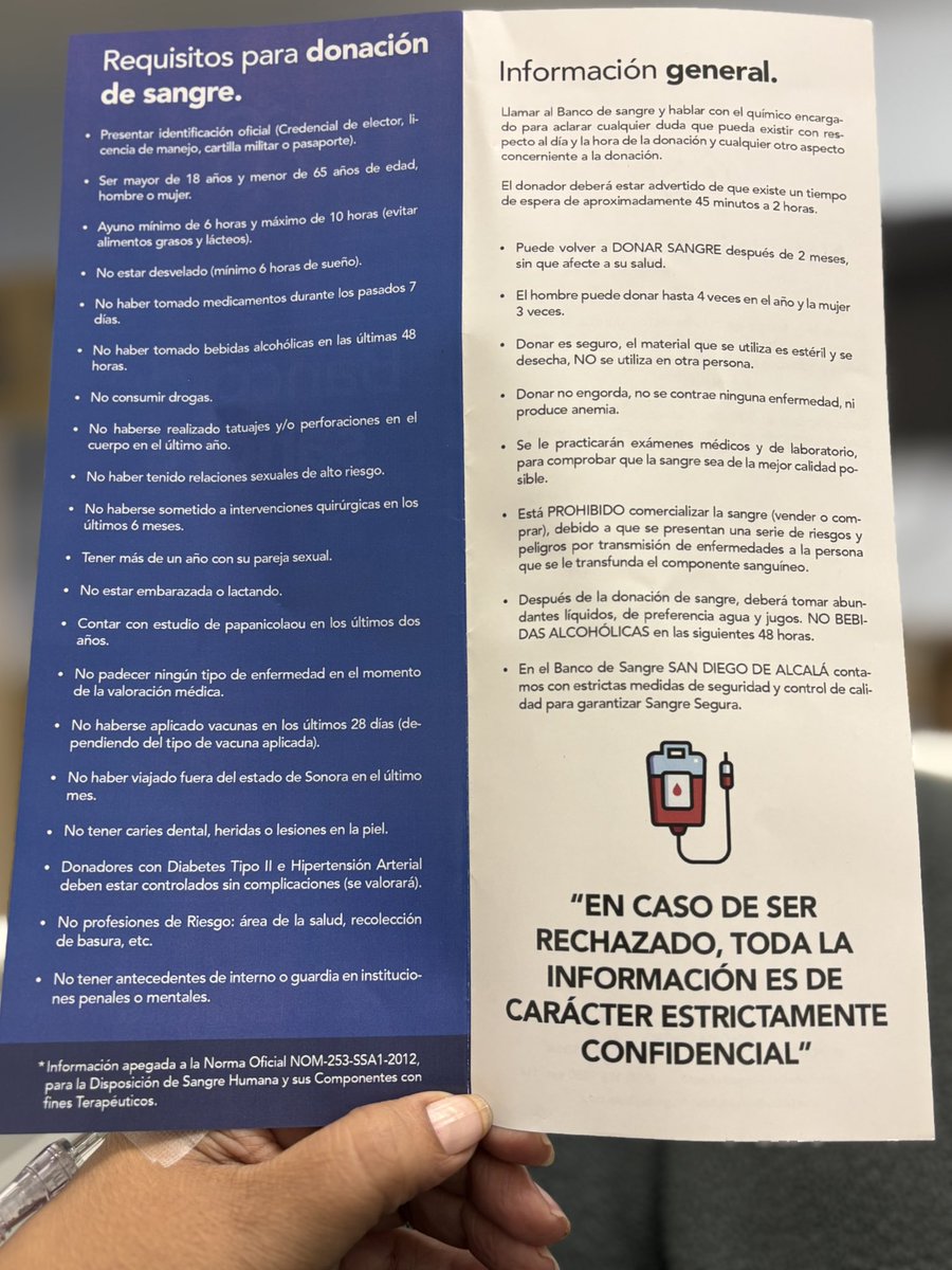 Hola buen dia, quien guste y pueda donar estoy necesitando plaquetas 🙏🏼

Y un padre nuestro de paso, abrazos 🥰 

Infinitamente ¡GRACIAS!