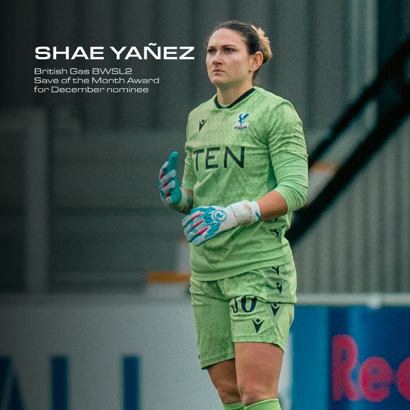 cpfc_w's tweet photo. Super Shae Yañez in goal 🎶

Shae has been nominated for British Gas BWSL2 Save of the Month award for December🔥