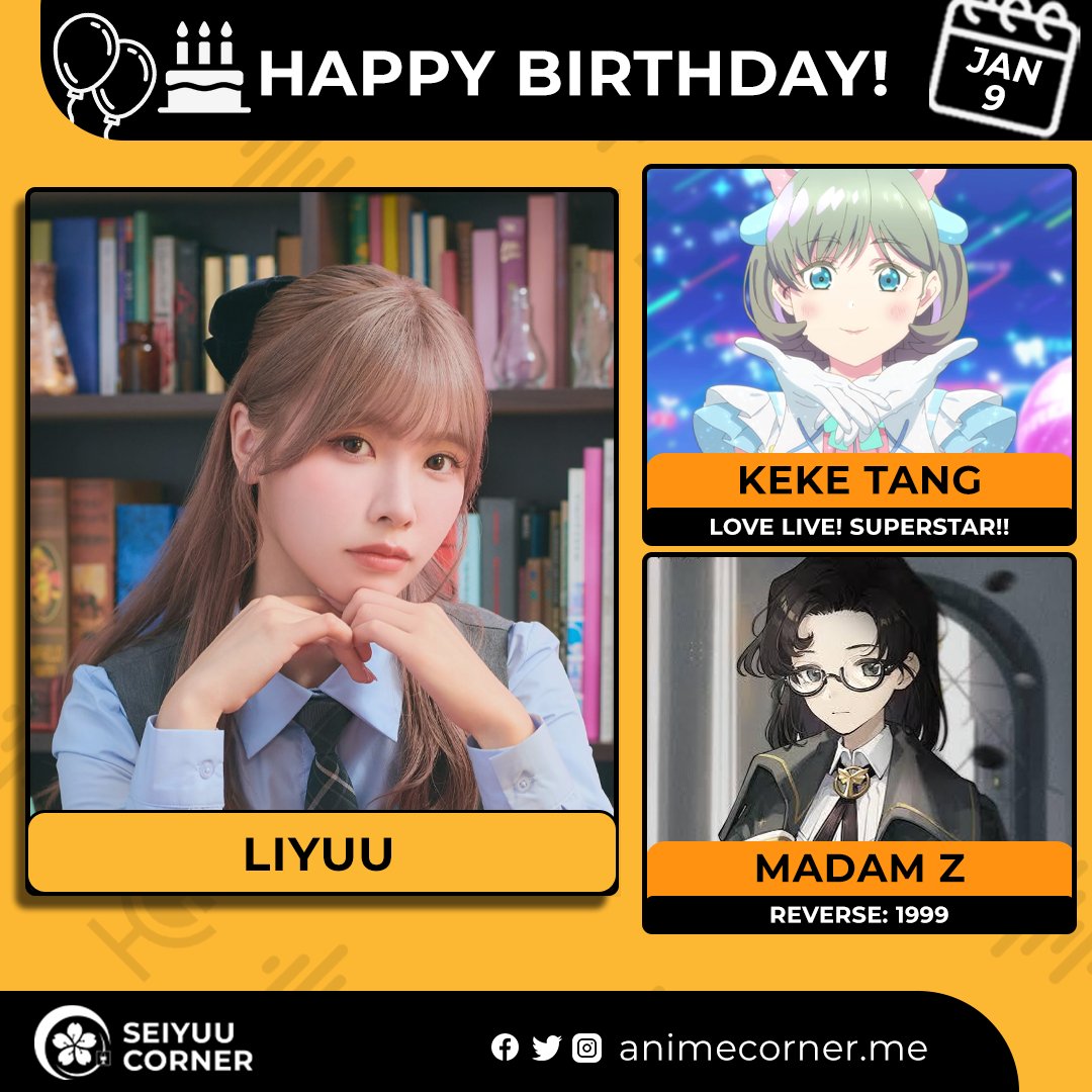 seiyuucorner's tweet image. Happy birthday Liyuu! 🎉 

Let's wish her all the best @Liyu0109 

#Liyuu #Liyuu生誕祭2026