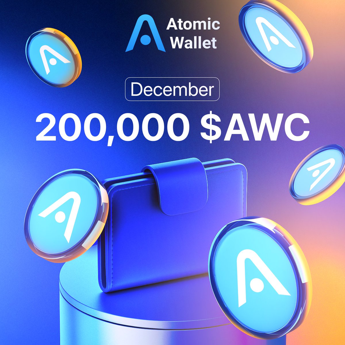 We distributed 200,000 $AWC in December 💎 Swap any tokens in Atomic to  earn cashback! Join $AWC farming program 👉 https://t.co/LoA7NNynim