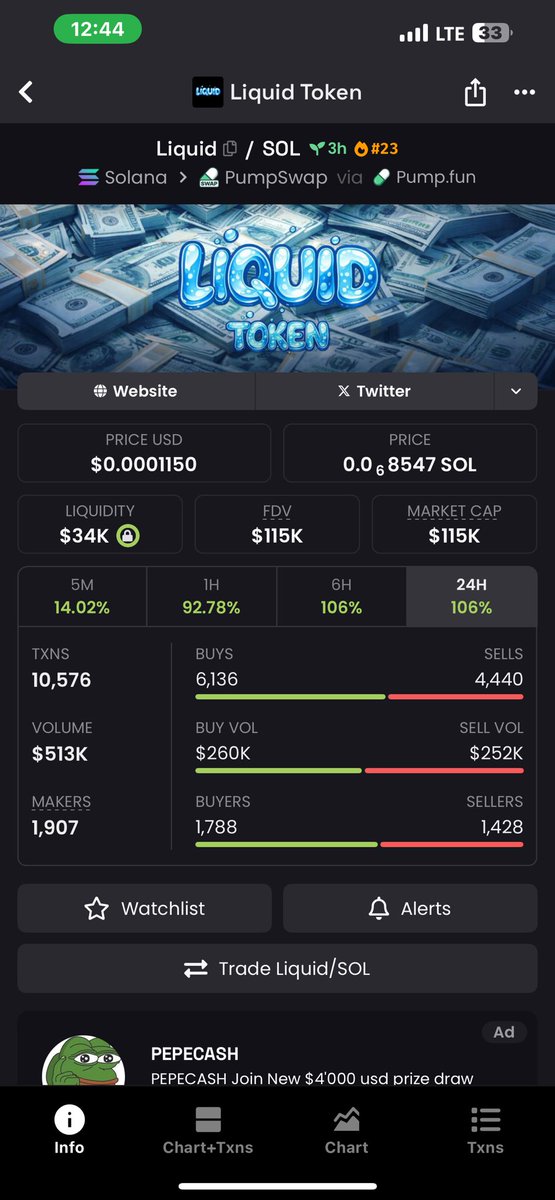 nnkoer's tweet image. $Liquid update 
Entry $30K → Pump $115K → Exit = 3.8x. Simple. ✅

Ca&amp;gt; BtNNKoW24ETn3U7v7xmSHJMwv6qbqfvfdwCLUkifpump

#Crypto #Solana #Altcoins #memecoin #USA #zeudiners #helevier #LoveIslandUSA #Australiatrader #LoveIslandUK
