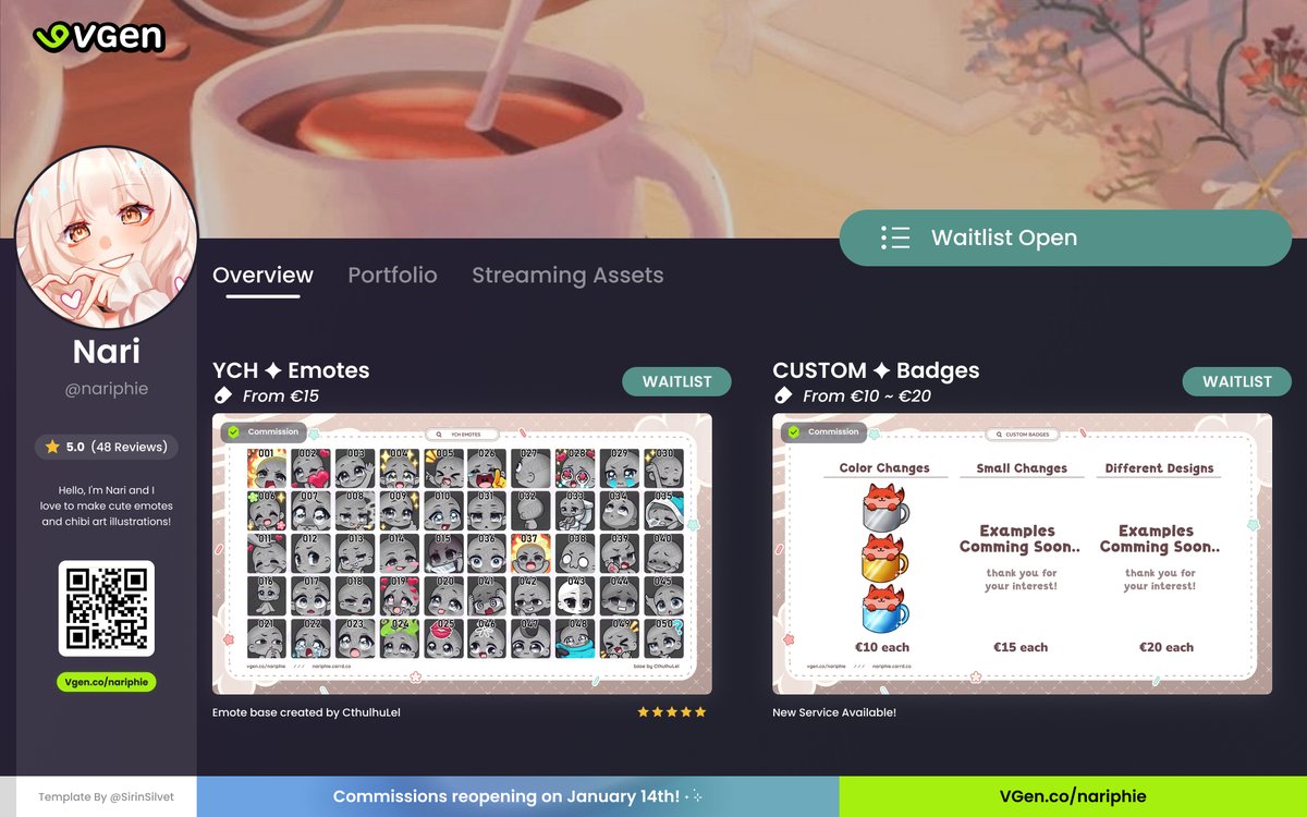 nariphie's tweet image. Hello dear atelier clients, and future ones too! ~ヾ(＾∇＾)
The January Waitlist is now open here at the Atelier ✨

As said before, here’s a little overview of what to expect this month:
⠀⠀– New services will be added throughout the month, so keep an eye out!
⠀⠀– Current…