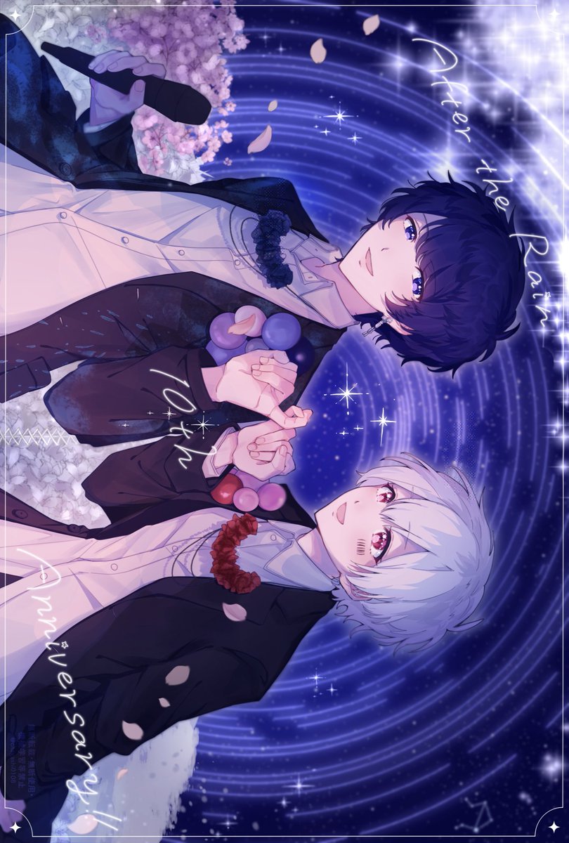 ユニット結成10周年おめでとうございます！🌸
これからもお2人のご活躍を楽しみにしております ✧*｡

#AtR10周年 #AtR結成10周年
#そらるの絵 #まふあーと