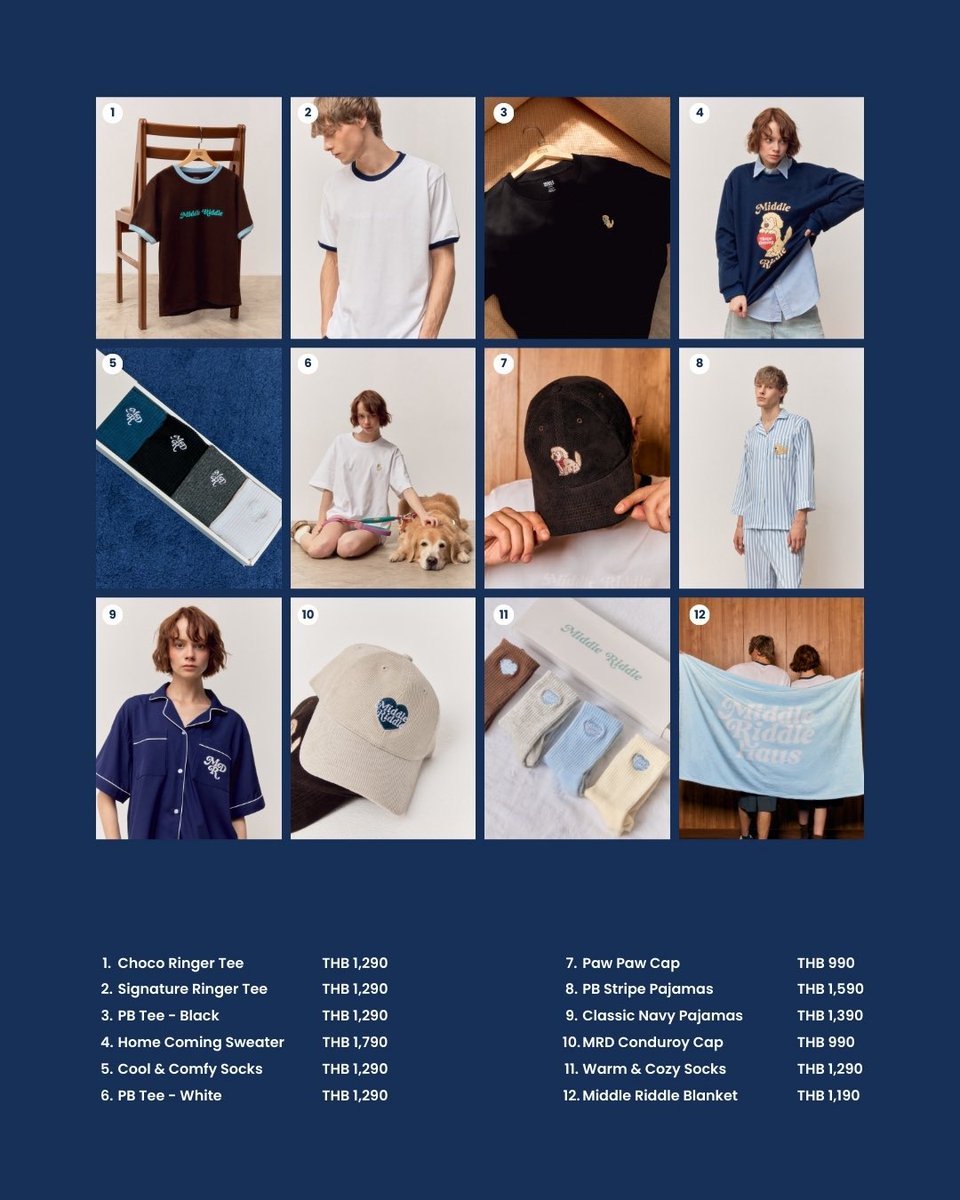 As you wish 🩵 We’re back! 

Pre-orders for Thailand and international customers will open on 📌January 10, 2026 at 12 PM (GMT+7)

#MiddleRiddleHausCollection
#MiddleRiddleClub #WearMiddleLiveRiddle
